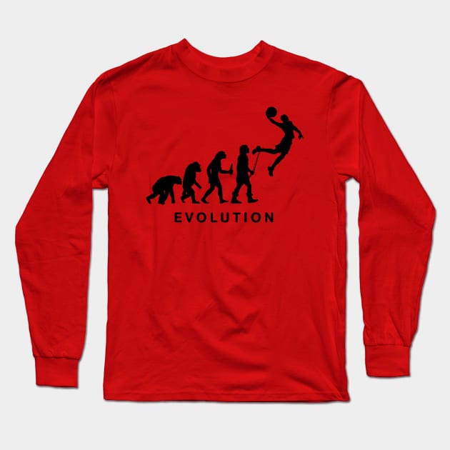 Evolution of Basketball Long Sleeve T-Shirt by albertocubatas